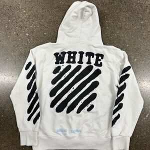 Off White Virgil Abloh Seeing Things 2013 Main Label White AOP Hoodie (Size XL)